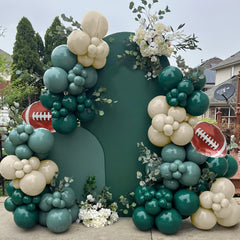 160pcs Rugby Balloons Arch Garland Kit for Sports Rugby Theme Party
