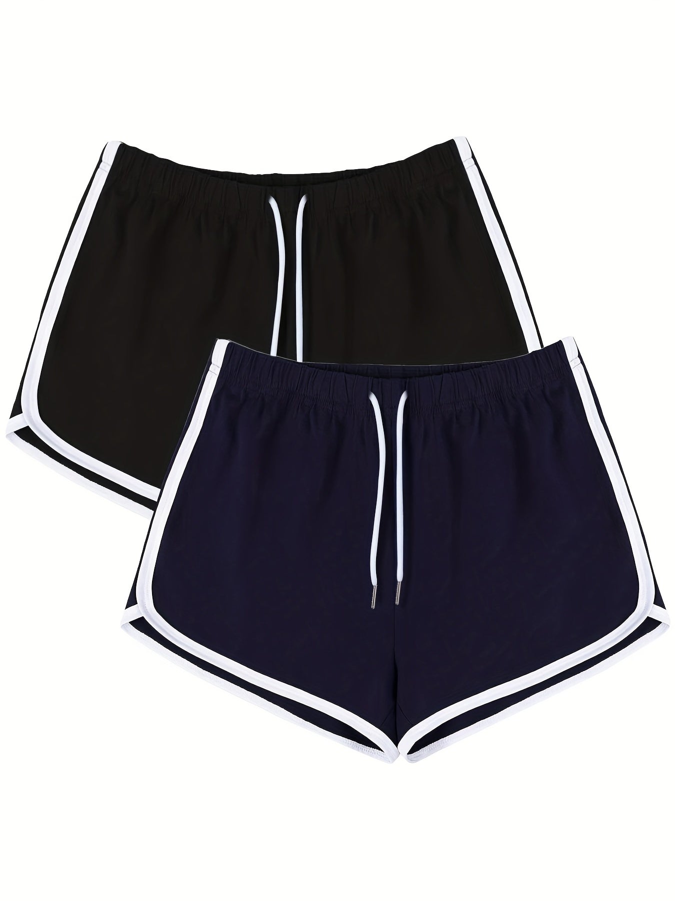 Contrast Binding Sports Running Shorts Gym Yoga Shorts Women's Activewear