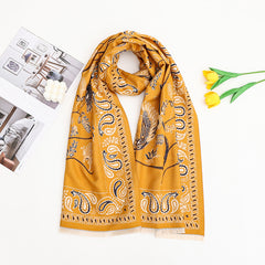 Cashmere Shawl Poncho Bird Pattern Winter Women Shawl Wrap Long
