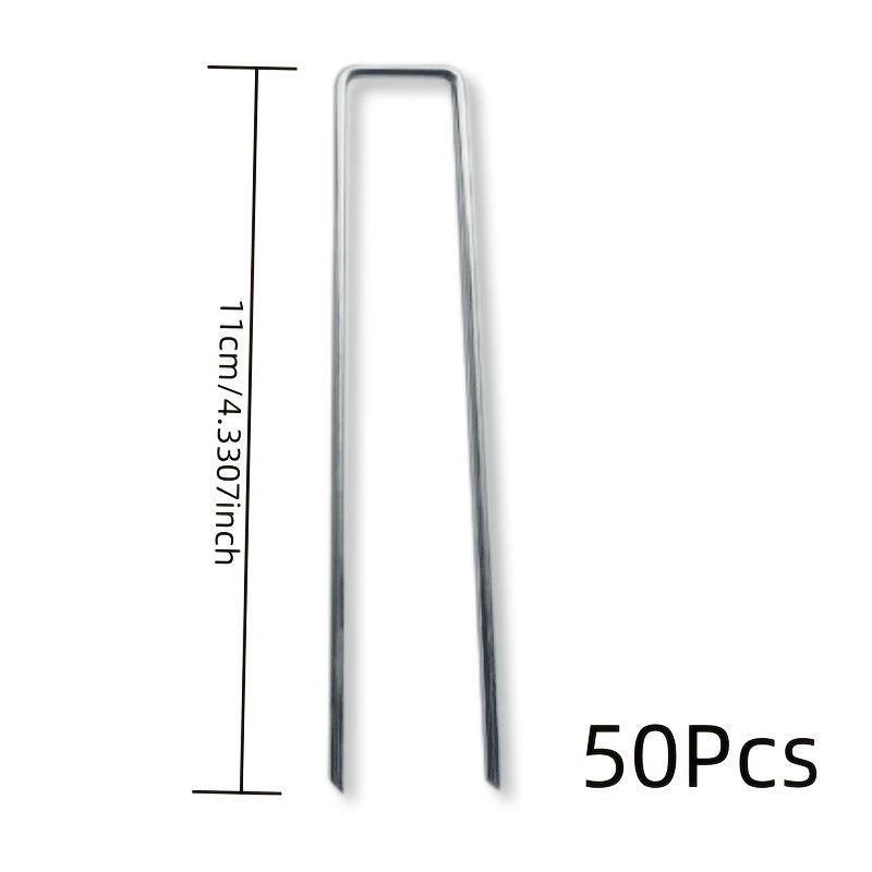 50-100pcs U-shaped Grassland Nails for Outdoor Gardening