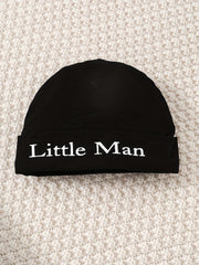 Newborn Baby Boy Clothes Crew Romper Bodysuit Pants Hat Set
