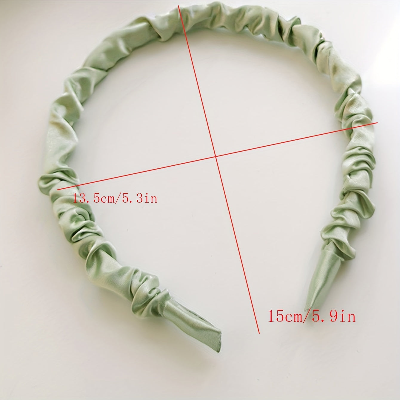 Sweet Satin Pleated Headband All Match Hair Hoop for Women Girls