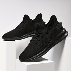 Men's Knitted Lightweight Comfy Casual Shoes For Traveling Hiking