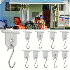 10pcs RV Awning Hooks Metal Camping Hangers for Tent