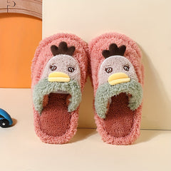 Girls' Cartoon Furry House Shoes, Non Slip Soft Bottom Walking Shoes