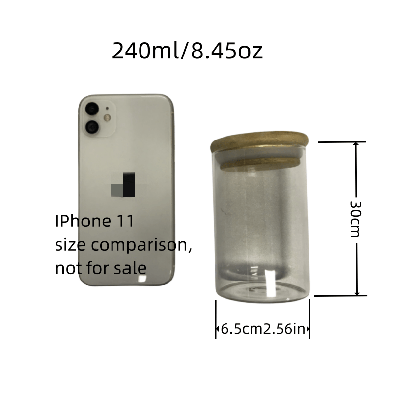 Glass Storage Jar Food Container Airtight Bamboo Lid