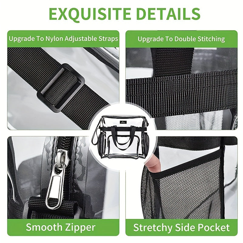 Large Capacity Transparent Tote Bag PVC Waterproof Travel Bag