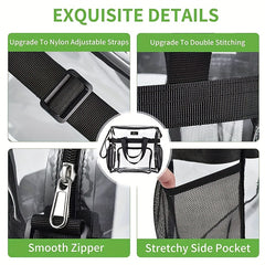 Large Capacity Transparent Tote Bag PVC Waterproof Travel Bag