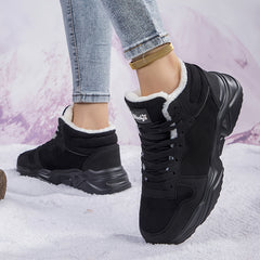 Women's Warm Lightweight Plush Snow Boots Wear Resistance Non Slip Shoes