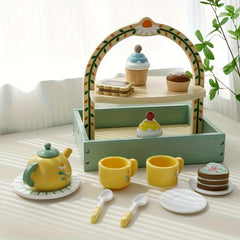 Kids Pretend Play Tea Set Dessert Game Educational Toy