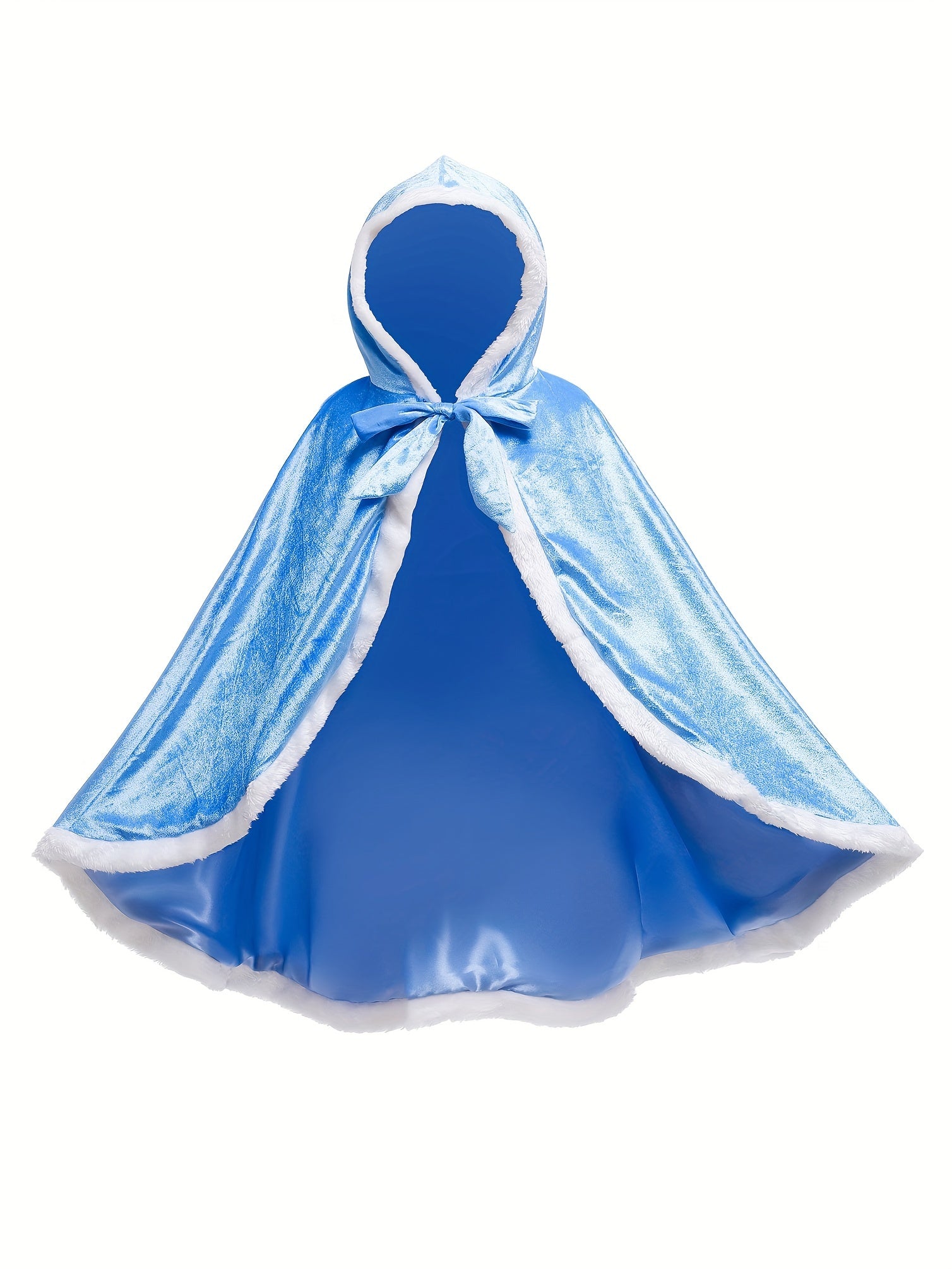 Girls Mermaid Princess Cape Cloak Glitter Party Prop Kids Halloween Fancy Dress