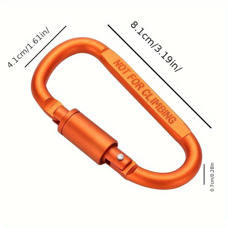 Heavy Duty Screw Locking D-ring for Outdoor Camping, Keychain, Tent, Hammock