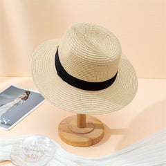 Casual Sunshade Straw Hat Wide Brim Spring Summer Travel Unisex