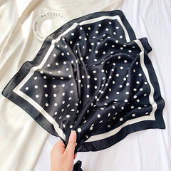 Polka Dot Bandana Casual Neckerchief Scarf Head Wrap Bag Handle Charm