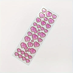 Love Heart Golden Edge Transparent Bubble Sticker DIY Decoration