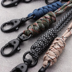 Nylon Lanyard Keychain Rotatable Buckle ID Card Rope Holder Key Chain