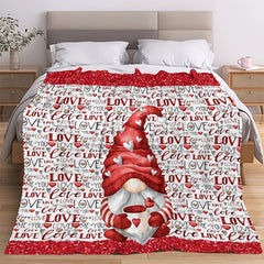 Red Love Blanket Soft And Comfortable Warm Blanket