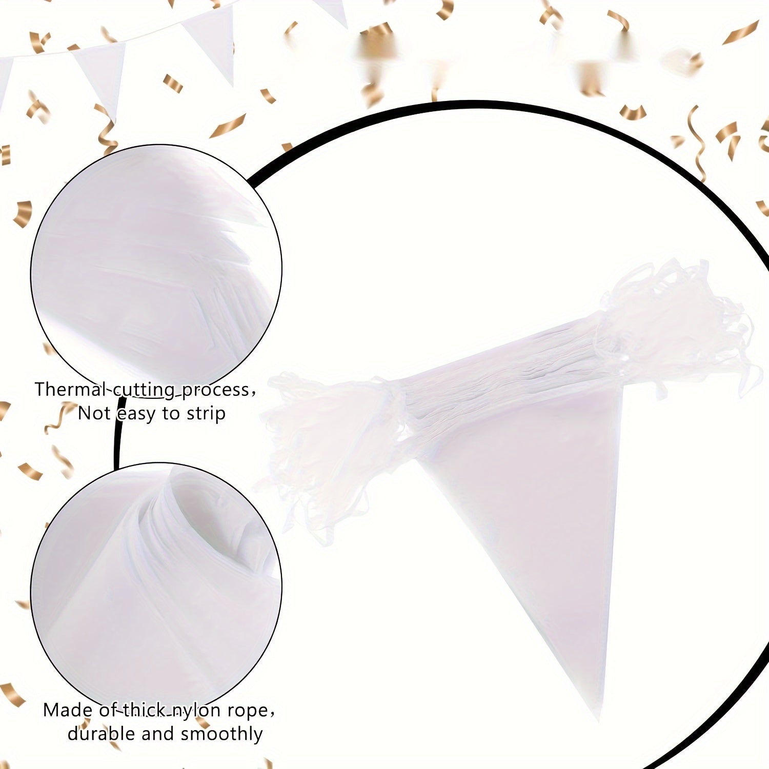 10m Triangle Banner 240 Lanyard DIY Bulk Garment