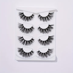 4 Pairs Crisscross Lash Extension 8 18mm Wispy Volume False Eyelashes