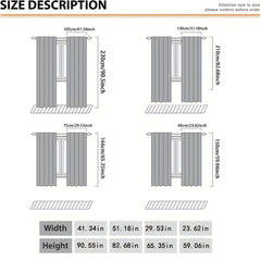 2pcs Vintage Wooden Door Printed Window Curtains - Rod Pocket Style