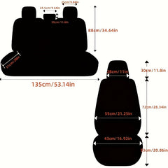 5 seat Full Coverage Faux Leather Car Universal Seat Cover with Waist Support