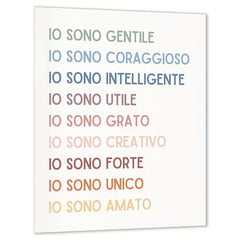 Motivational Italian Classroom Decor Affirmations for Students
