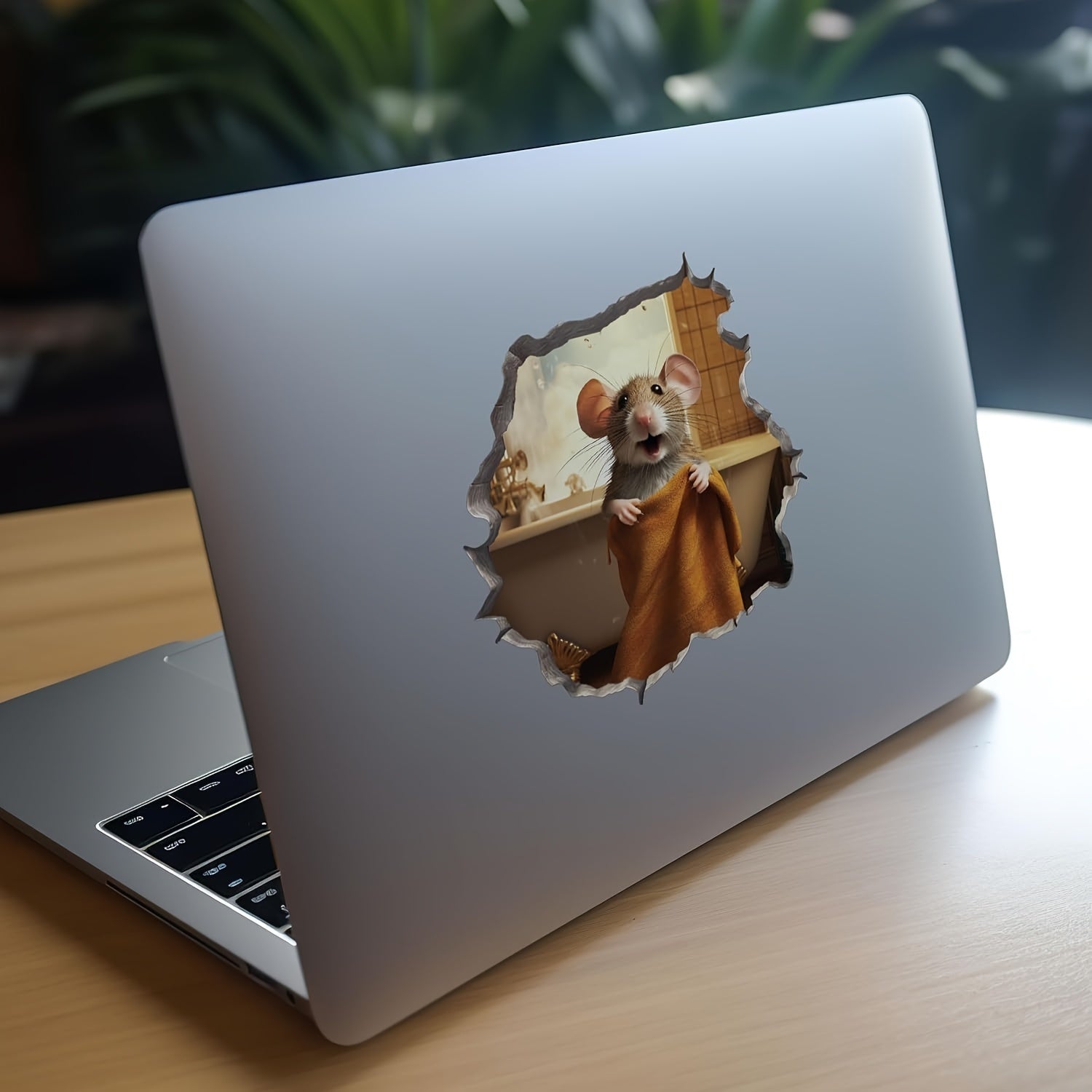 Bathroom Rat Hole Towel Sticker 3D Waterproof Self adhesive Sticker