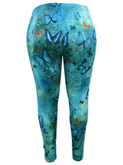 Butterfly Print High Rise Leggings