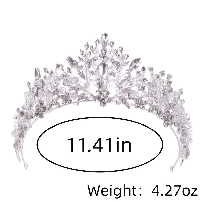 Crystal Bridal Jewelry Set Crown Tiaras Earrings Choker Necklace