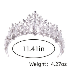 Crystal Bridal Jewelry Set Crown Tiaras Earrings Choker Necklace