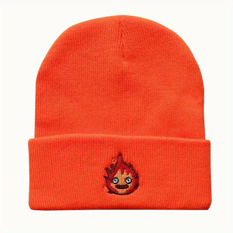 Anime Pattern Knit Beanie Hat Ear Protection