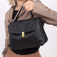 Minimalist Square Bag Crossbody Faux Leather Handbag