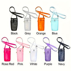 Water Bottle Portable Storage Bag with Adjustable Shoulder Belt