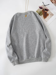 Oversized Crew Neck Long Sleeve Sweatshirt Women's Casual Basic Top
