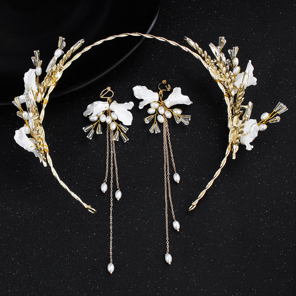 Floral Crystal Headband Girls Hair Accessories Birthday Wedding Headpiece