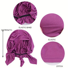 Solid Inner Turban Cap Elastic Head Wrap Underscarf