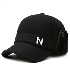 Winter Cap With Earflap Outdoor Snapback Warm Flat Top Military Hats