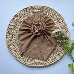 Baby Girls Flowers Decor Cap Soft Hair Wrap Head Accessories