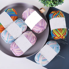 1pc Gradient Knitting Cotton Yarn Soft Warm Hand-knitted Craft Supplies