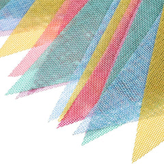 Colorful Flags Faux Burlap Flag Pastel Bunting