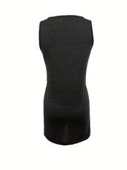 Casual V Neck Sleeveless Tank Dress for Spring & Summer