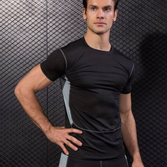 Breathable Quick Dry Sports T-shirt Men's Casual High Stretch Tee Shirt