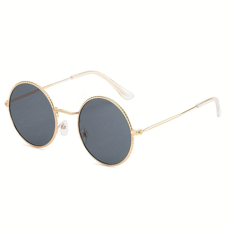 Retro Metal Round Frame Sunglasses