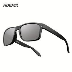 Men's Square Polarized Sunglasses Reflective Mirror Coated Film Glasses