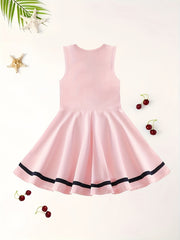 Girls Preppy Style Sleeveless Dress for Summer