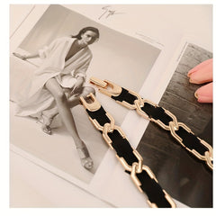 Elegant X-Shaped Metal Belt Elastic Waist Girdle for Women