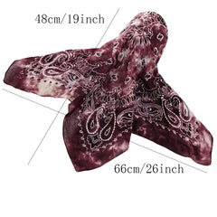 Tie Dye Bandana Cap with Sun Protection for Women