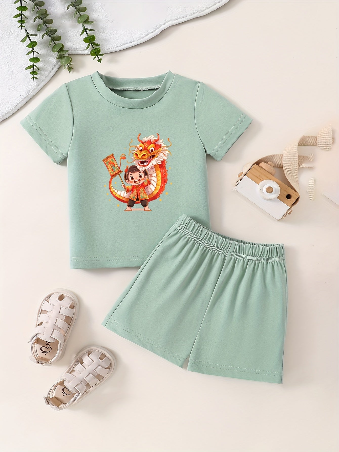 Toddler Lucky Dragon T-Shirt & Shorts Set