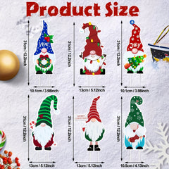 6pcs Faceless Dwarf Floor Insert Set Outdoor Christmas Decoration