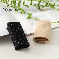 Polka Dot Jacquard Socks Women's Mid Tube Stockings
